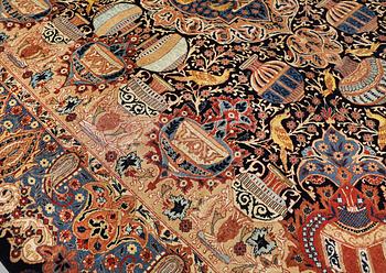 A Kashmar carpet, approx. 383 x 292 cm.