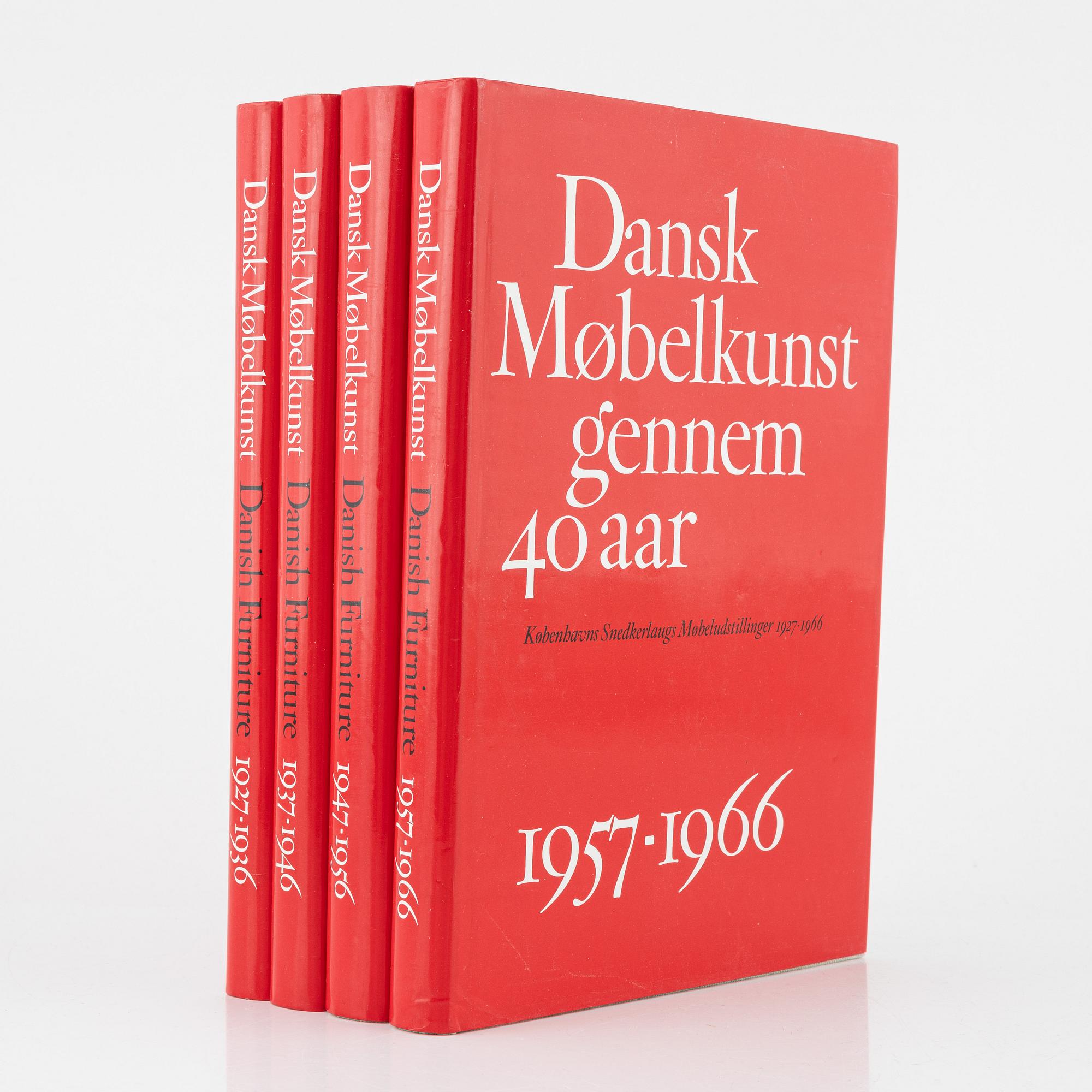 Böcker, volym I-IV, "Dansk møbelkunst gennem 40 aar - 1927-1966".