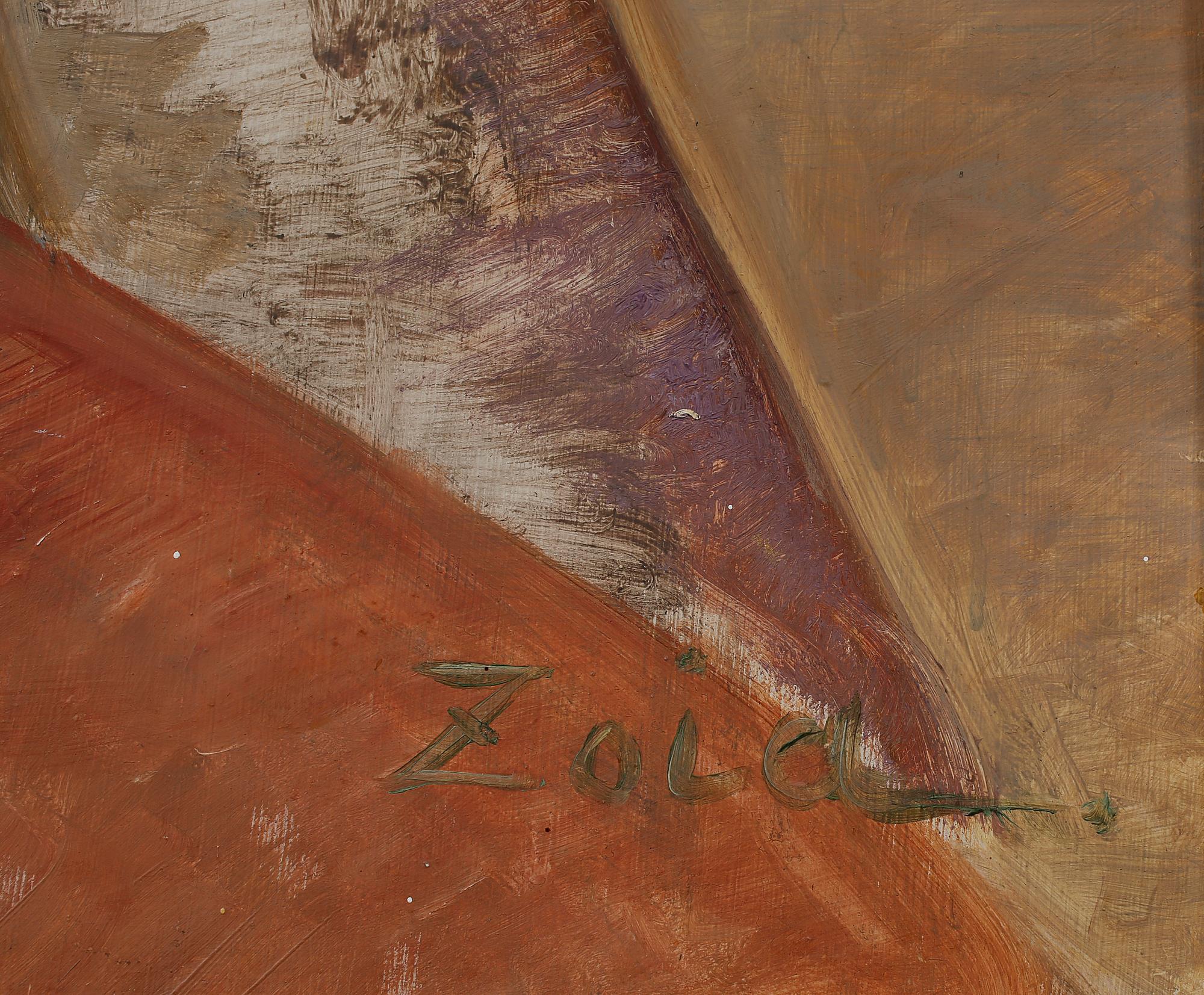 ZOIA KRUKOVSKYA LAGERKRANS, olja på pannå, signerad.