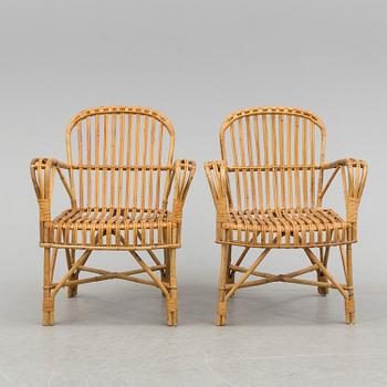 FÅTÖLJER, ett par, 1900-talets mitt.