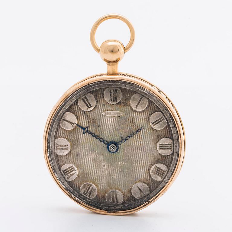 Pocket Watch, marked "BREGUET", turn of the century 1800, ca 52 mm..