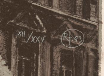 Roj Friberg, lithograph in colours, signed with monogram and numbered XII/XXV, and dated -93.