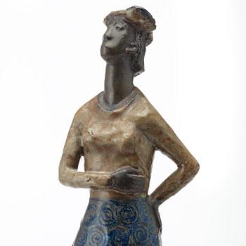 Åke Holm, skulptur, stående dam, Höganäs, sannolikt 1950-tal.