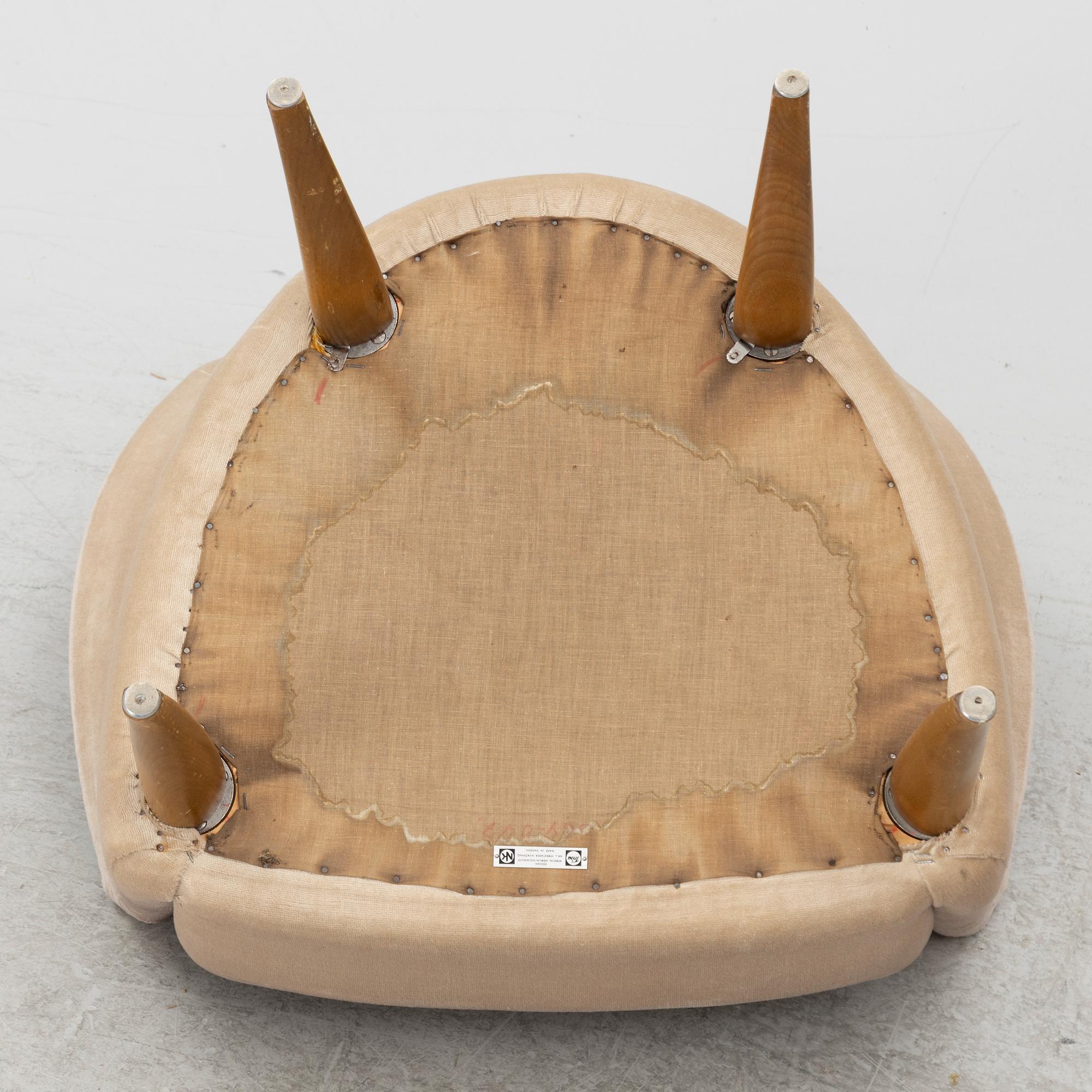 Kerstin Hörlin-Holmquist, a 'Lilla Eva' armchair, from the series 'Paradiset', Nordiska Kompaniet, Sweden, 1950's/60's.