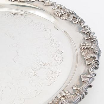 Trays 3 pcs of nickel silver, first half of the 20th century.