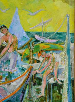 Reidar Särestöniemi, Fiskare med dagens fångst.