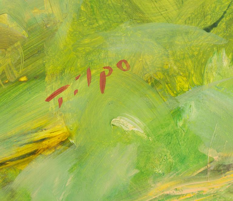 FRULS TILPO, olja på pannå, signerad Tilpo. A tergo signerad Fruls Tilpo och daterad 2007.
