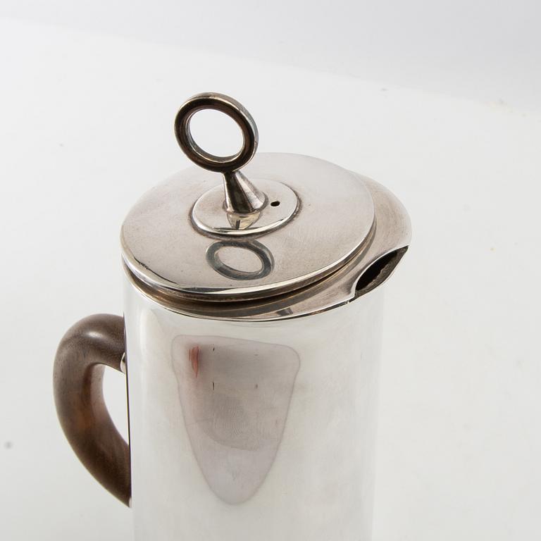 Gustaf Janson, kaffeservis, 3 delar, sterlingsilver, CG Hallberg, Stockholm, 1958.