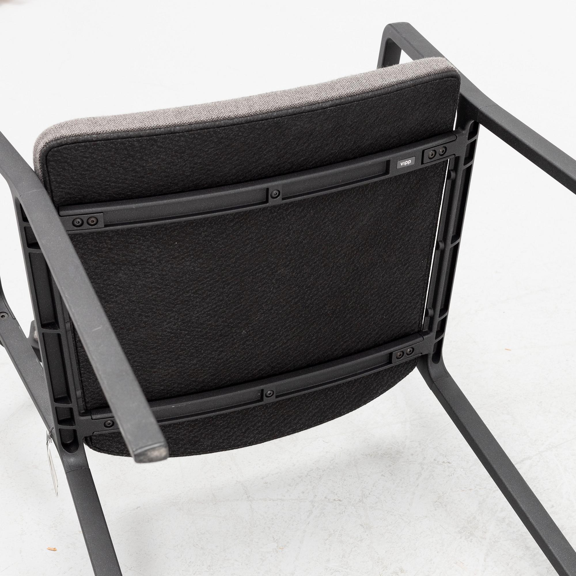 A pair of model 451 steel armchairs from Vipp.