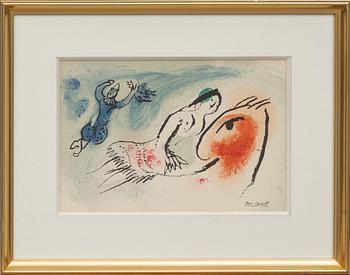 MARC CHAGALL, färglitografi, signerad i trycket.