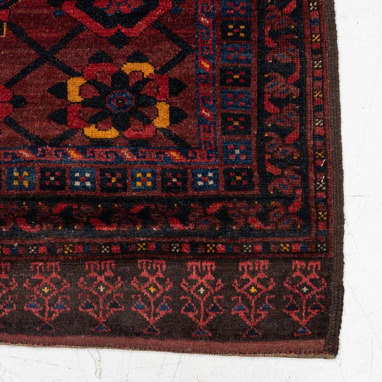 An antique Beshir rug, middle of Amu Darya region, c. 214 x 126 cm.