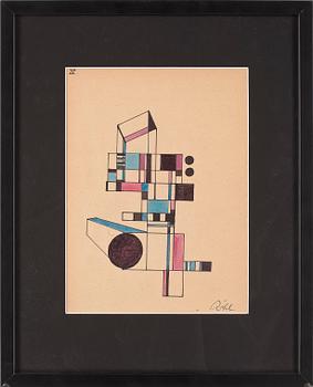 Karl Peter Röhl · KARL PETER RÖHL, akvarell. Sign.