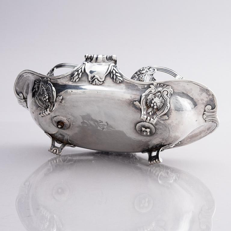 A French 18th century silver cruet-set, marks of Joseph Bouillerot, Paris 1775.