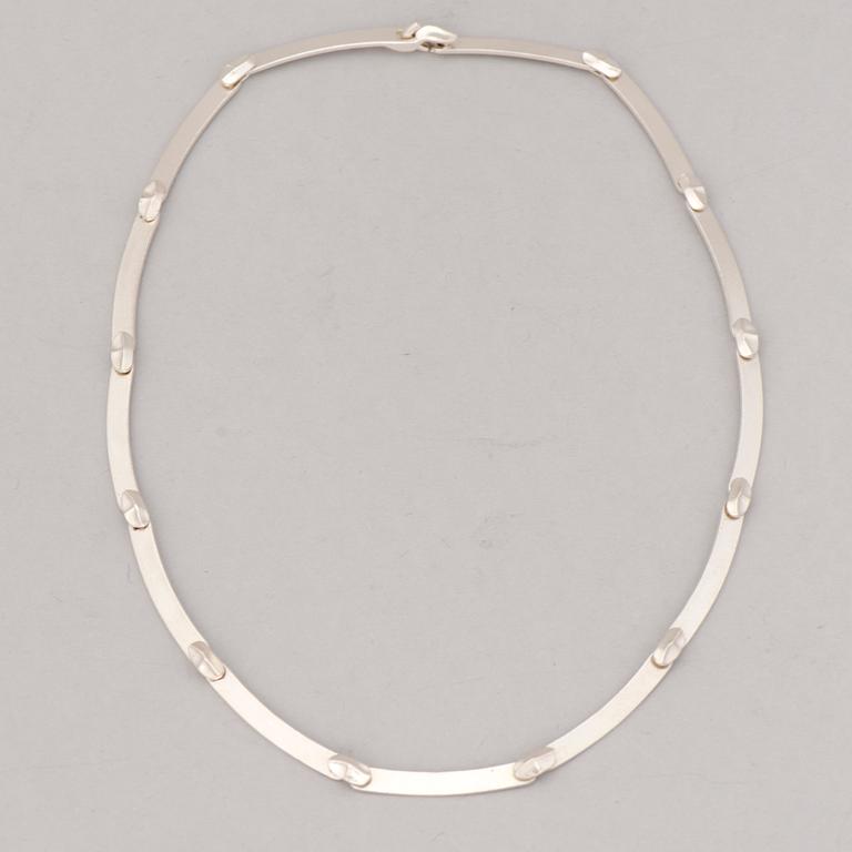 NECKLACES, 4 pcs, silver. Lapponia 1978-91.