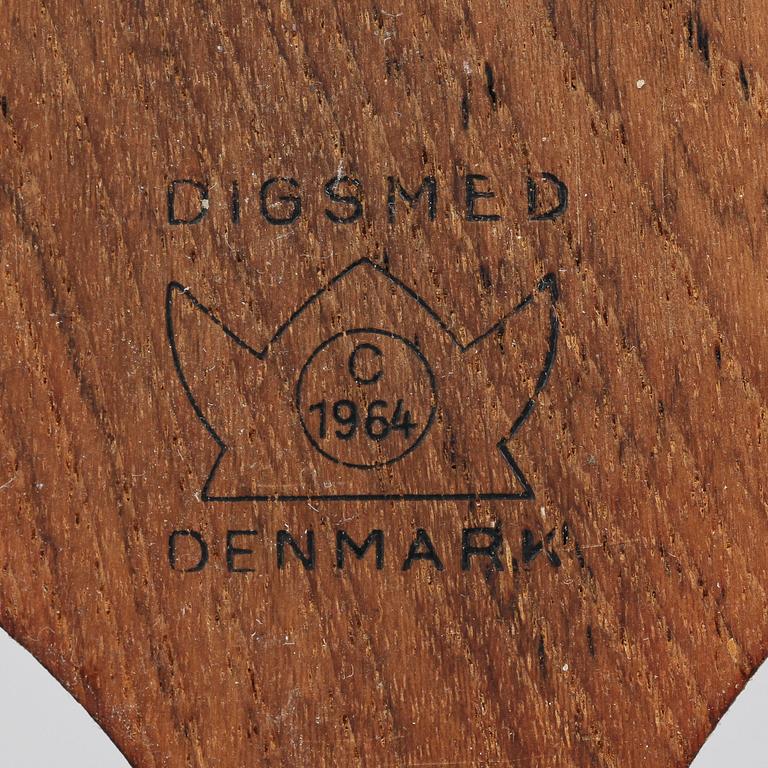 KRYDDSNURRA, teak och glas, Digsmed Danmark 1964.