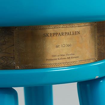 Mats Theselius, a "Skepparpallen" stool, Källemo, Sweden, post 2001.