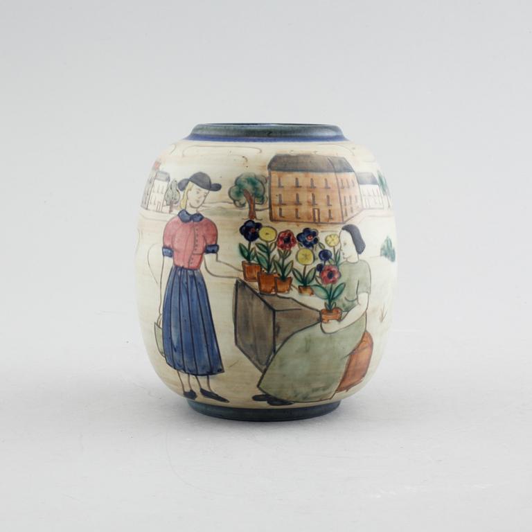 GERTRUD LÖNEGREN, vas, stengods, Rörstrand, 1930/40-tal.