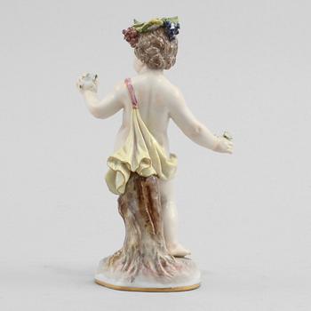 FIGURIN, porslin, "Höst", Meissen, 1900-tal.