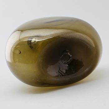 FLASKA, gröntonat glas, 1700-tal.