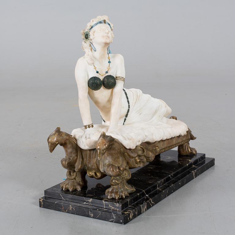 DANTE ZOI, alabaster signed and dated v-1924.
