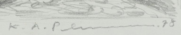 Karl Axel Pehrson, pencil drawing, signed and dated -78.