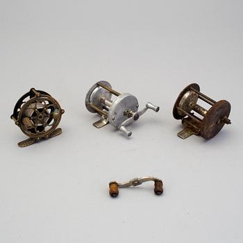 A set of 8 fishing reels, 20th century.