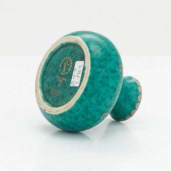 Wilhelm Kåge, fat, 2 st, samt vas "Argenta", Gustavsberg.