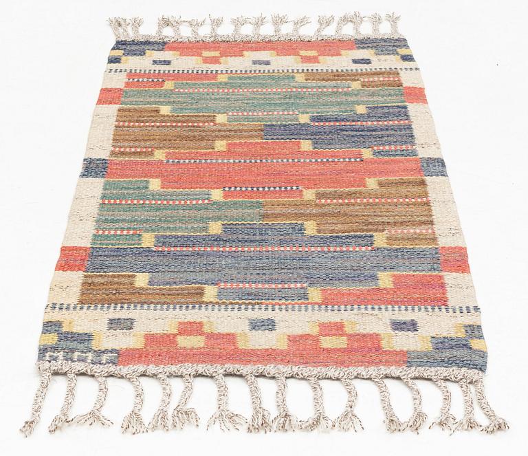 Märta Måås-Fjetterström, a carpet, "Blå heden", flat weave, ca 130 x 60 cm, signed MMF.