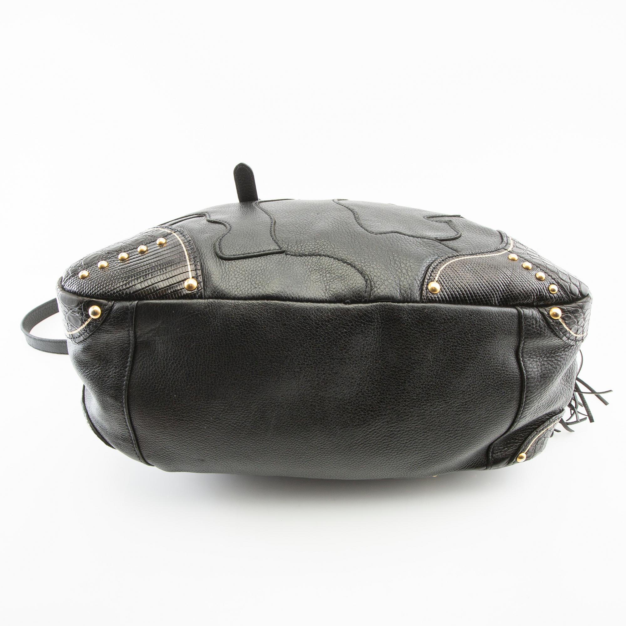Prada, Väska "Cervo Patch Bauletto Fringe Bag".