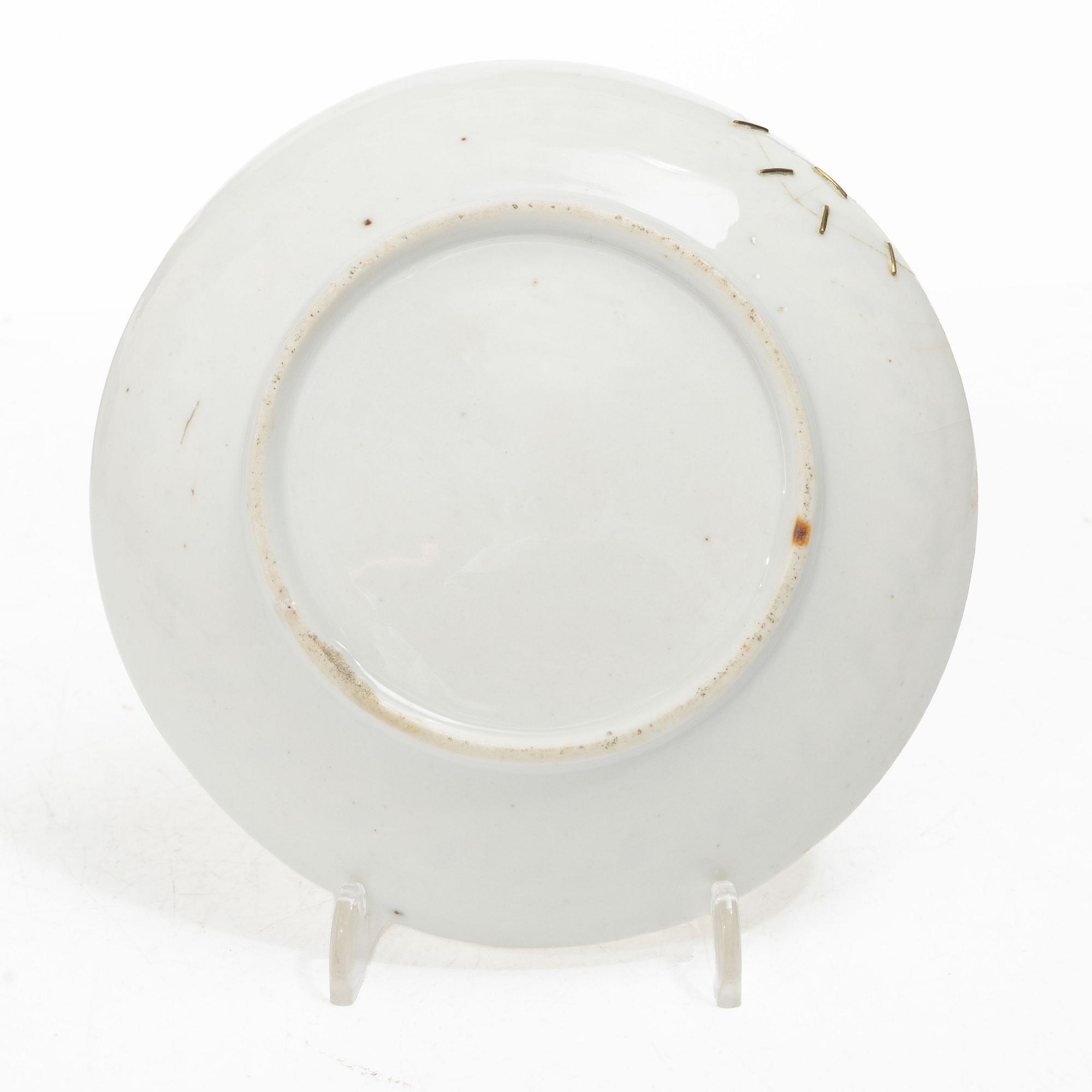 Eight cups with saucers, Late Empire, mid-19th century.