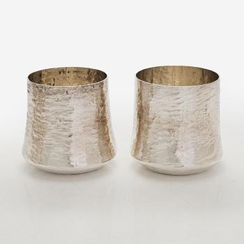 Tapio Wirkkala, pikareita, 6 kpl, sterlinghopeaa, Kultakeskus, Hämeenlinna 1973 ja 1974.