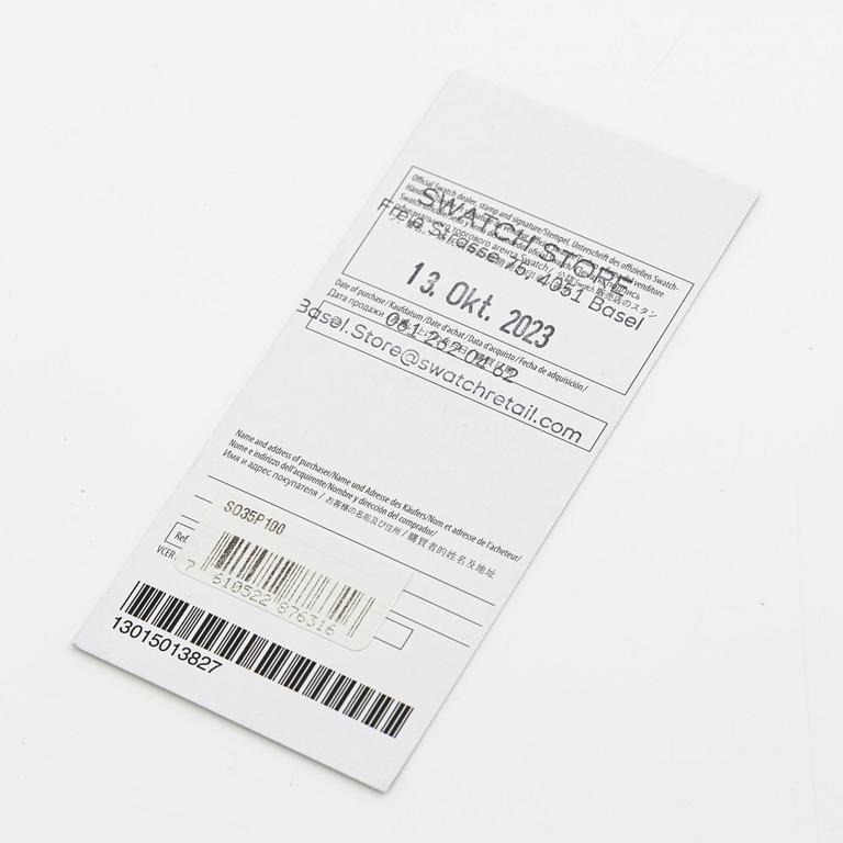 Swatch/Blancpain, Scuba Fifty Fathoms, Pacific Ocean, wristwatch, 42.3 mm.