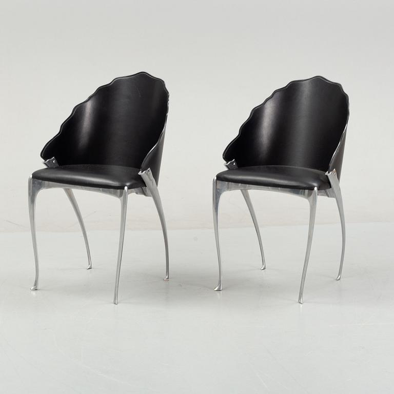 Bernard Dequet, a pair of chairs, second half of the 20th century.