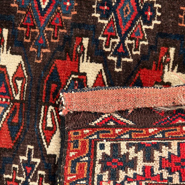 Carpet, Chouval, antique yumut, 128 x 77 cm.