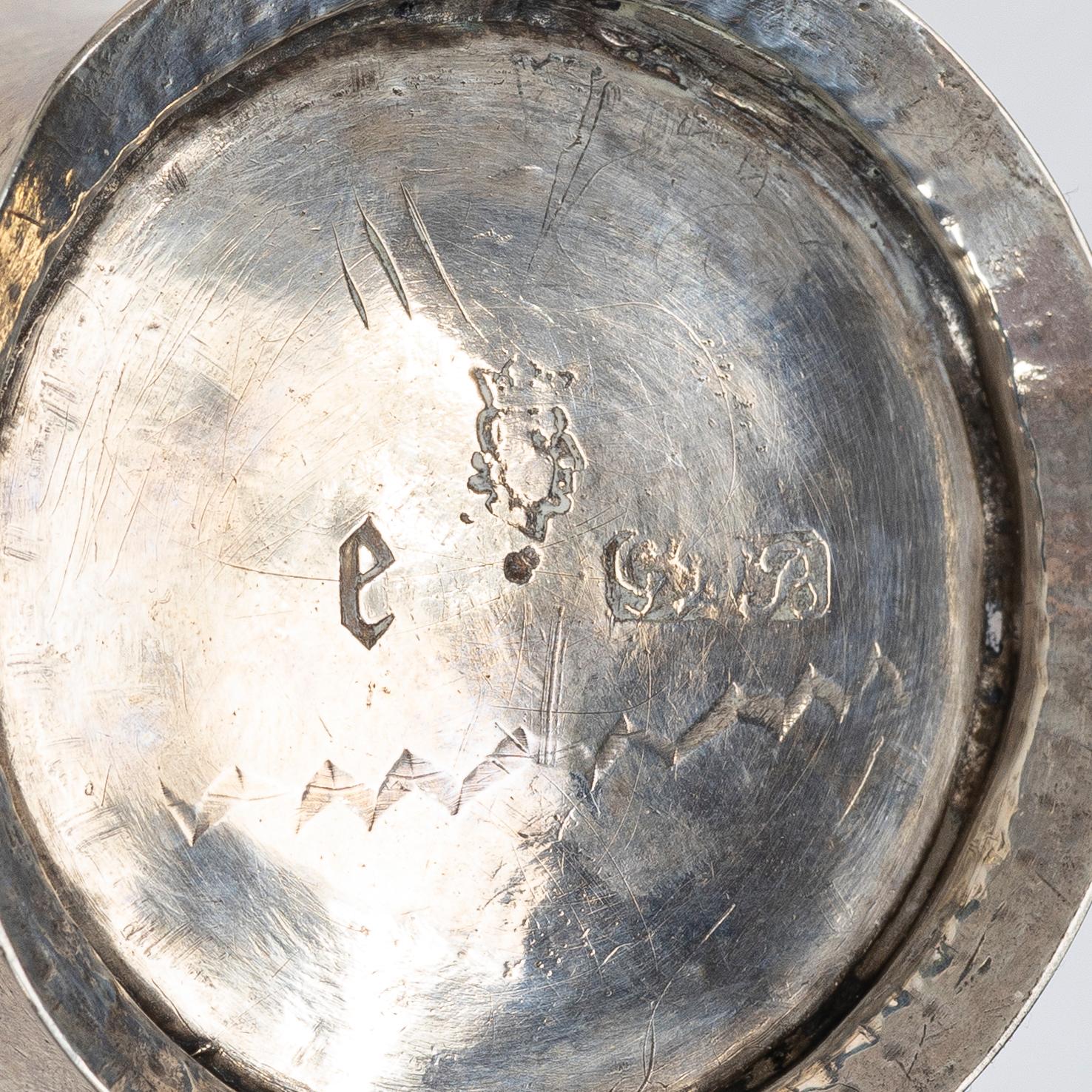 A parcel gilt silver beaker, mark of Gottfried Dubois, Stockholm 1741.