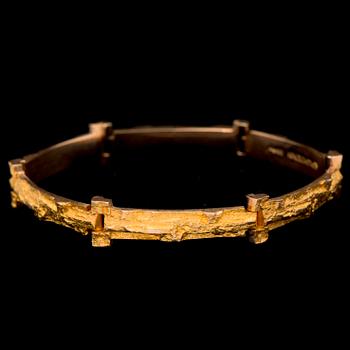 A BJÖRN WECKSTRÖM BRACELET, "Tundra", 14K gold. Lapponia 1967.