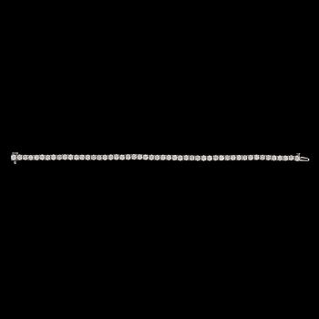 A brilliant-cut diamond, circa 8.20 ct, line bracelet.