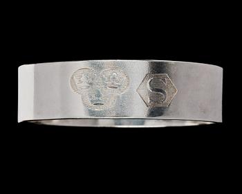 212. BRACELET AND RING, silver, Christina Zachrisson, stockholm 2000 / 1991.