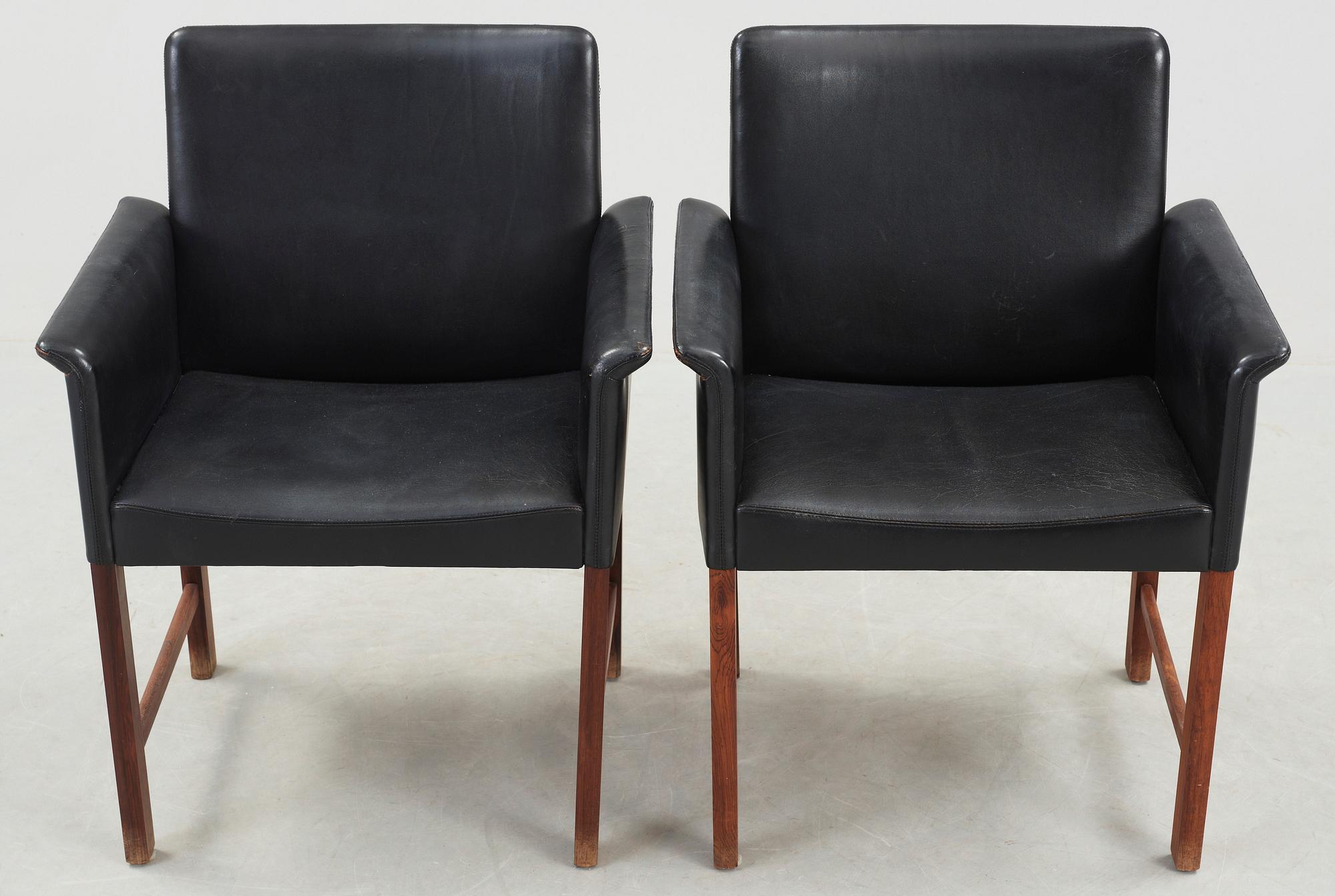 KARMSTOLAR, ett par, Hans Olsen, CS Möbler, 1960-tal.