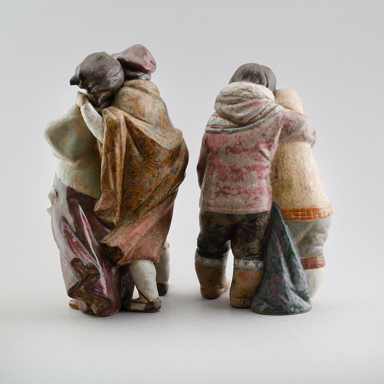 FIGURGRUPPER, 2 st, porslin, Lladro, Spanien, 1900-talets andra hälft.