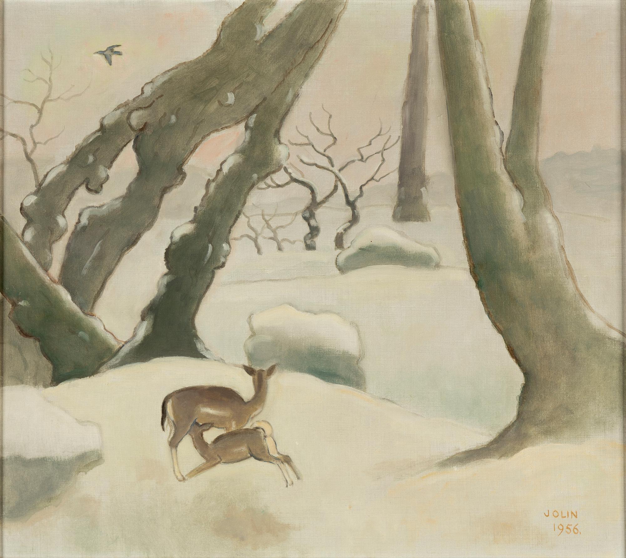 EINAR JOLIN, oil on canvas, signed and dated 1956.