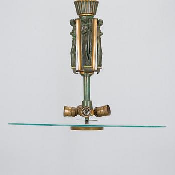 An Art Déco Ceiling light, presumably Ystad Metall, Sweden 1920s-1930s.