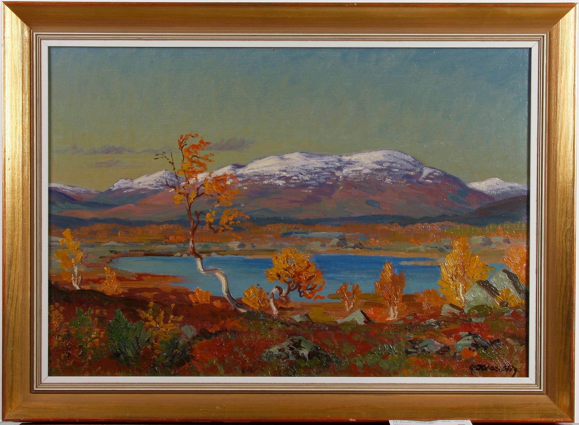 KARLSSON-STIG, ANTE, olja på pannå. Sign.