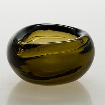 TAPIO WIRKKALA, A glass bowl, signed Tapio Wirkkala Iittala.