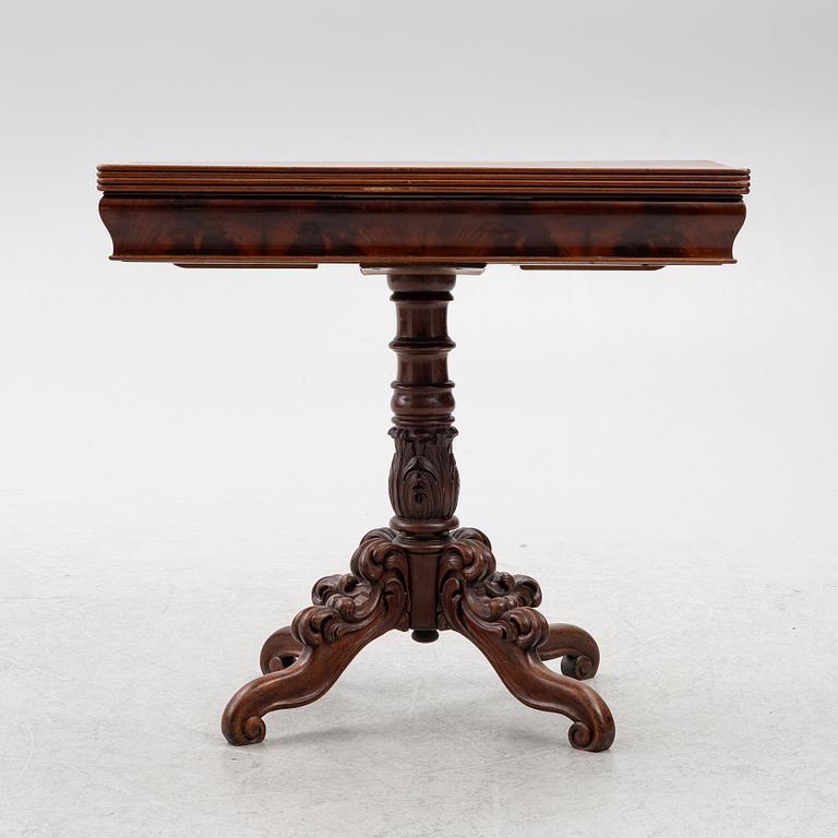 A games table, late 19th century.