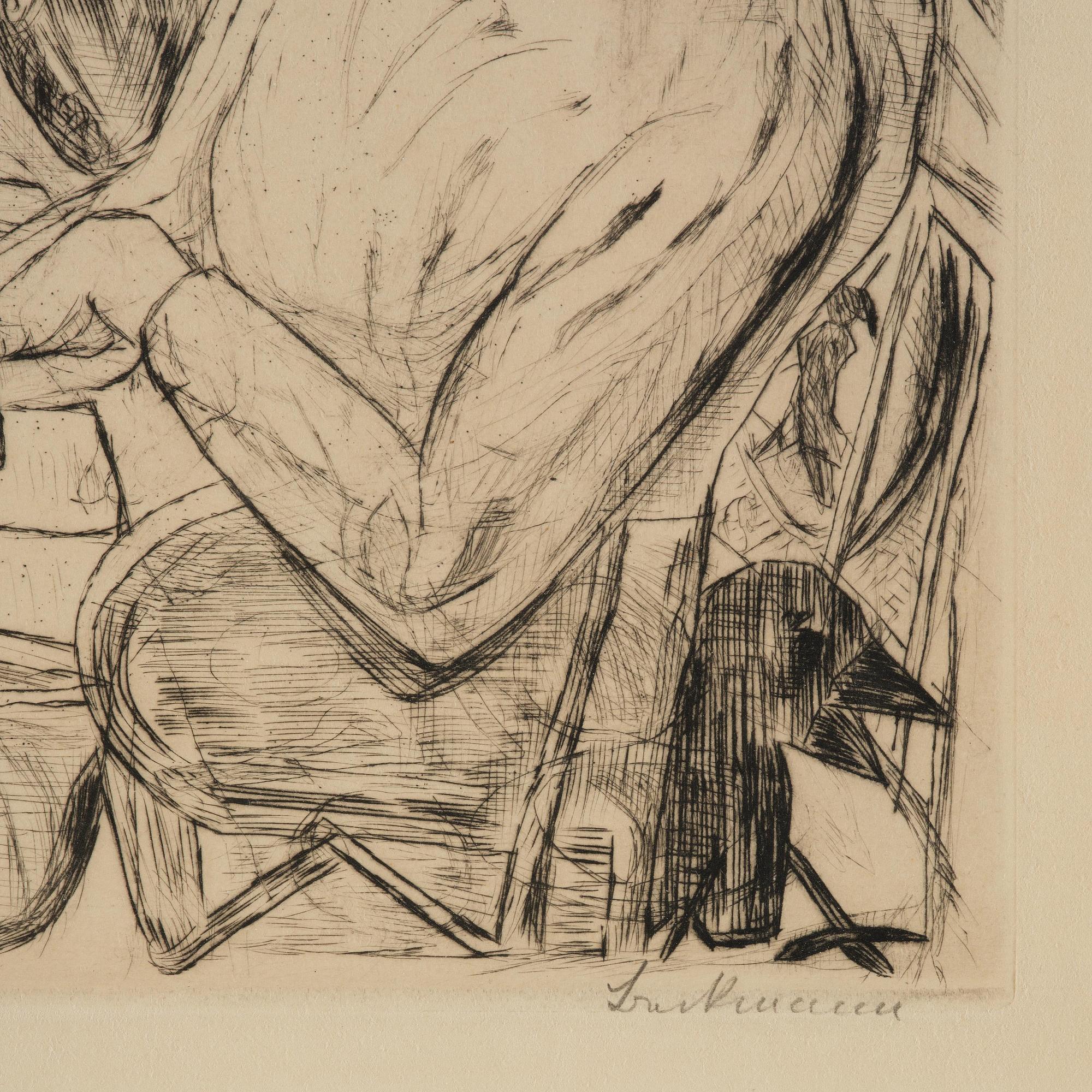 Max Beckmann, "Familienszene" from "Gesichter".