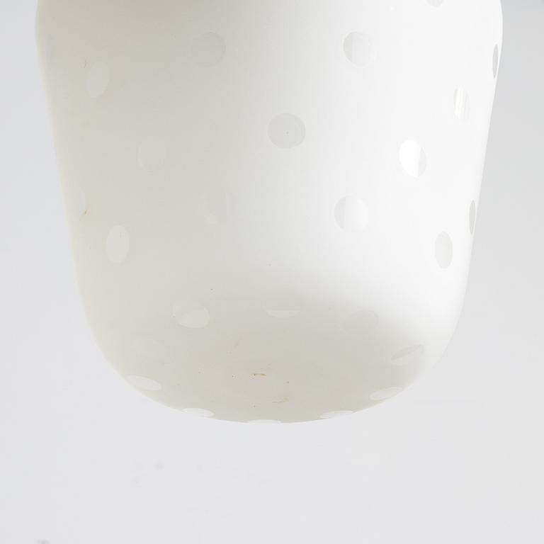 Flygsfors Glasbruk, a pair of model "513 P" ceiling lamps, 1940s-50s.