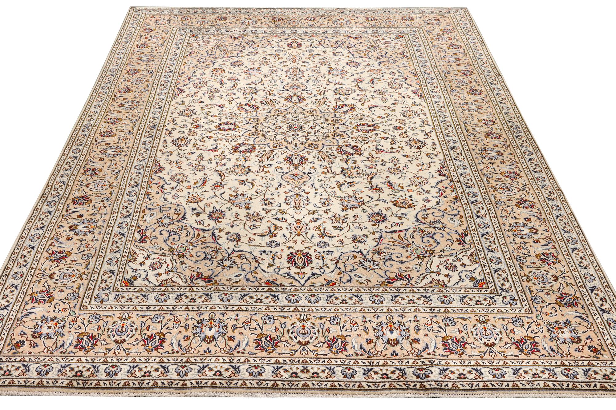 A Keshan carpet, c. 348 x 240 cm.