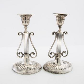 George Howson candlesticks 1 pair, silver, London 1902.