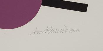 AVO KEEREND, färglitografi, signerad och daterad -89, numrerad 1/50,